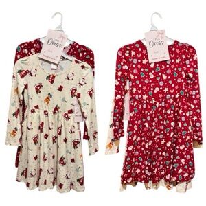 Long Sleeve Christmas Dress 2 Pack by Emma & Elsa